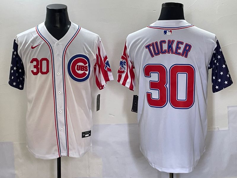 Men 2025 Chicago Cubs #30 Tucker White a generation of national flags Joint Name Nike MLB Jersey style 2